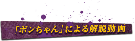 「ボンちゃん」による解説動画
